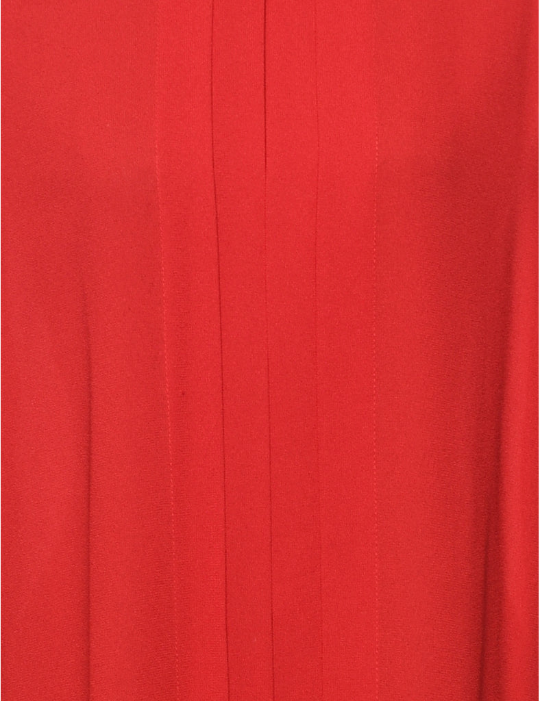 Long Sleeved Red Dress - L