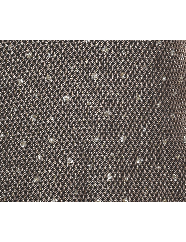 Lurex Brown Evening Top - S