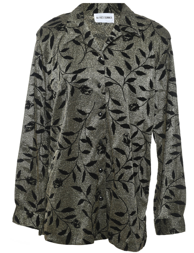 Lurex Devore Design Evening Shirt - XL