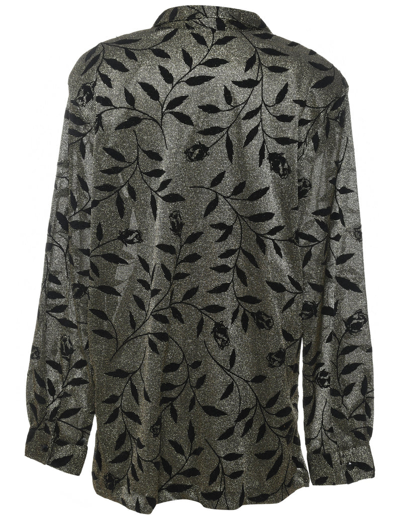 Lurex Devore Design Evening Shirt - XL