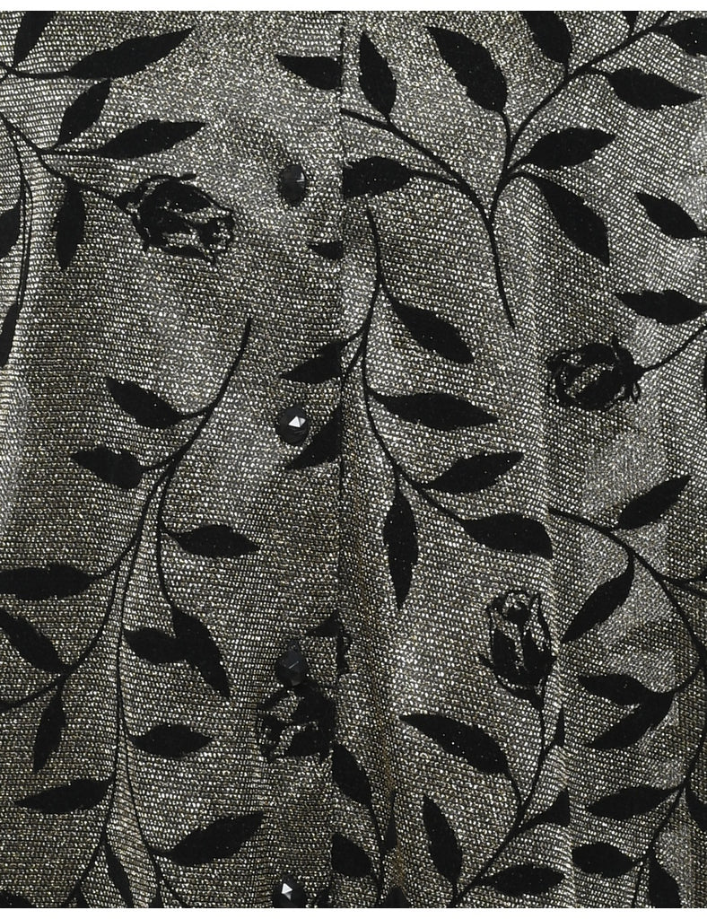 Lurex Devore Design Evening Shirt - XL