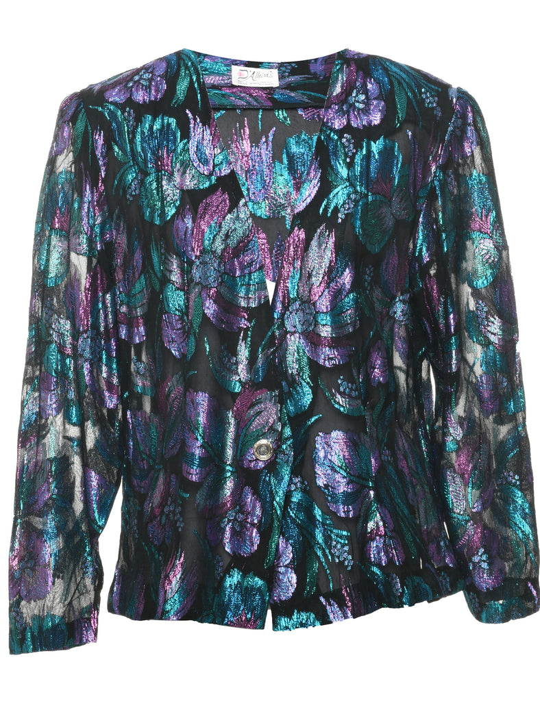 Lurex Evening Blouse - L