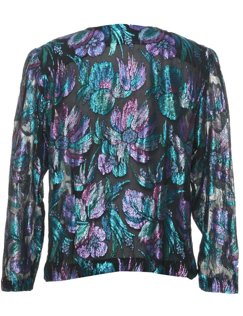 Lurex Evening Blouse - L