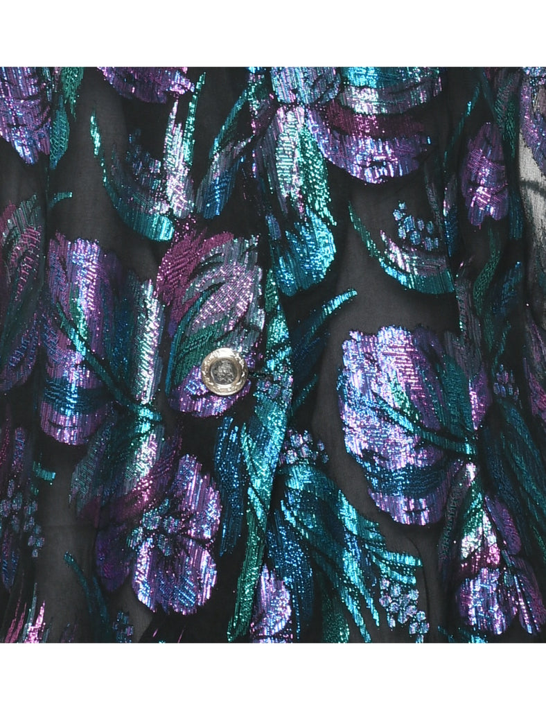 Lurex Evening Blouse - L