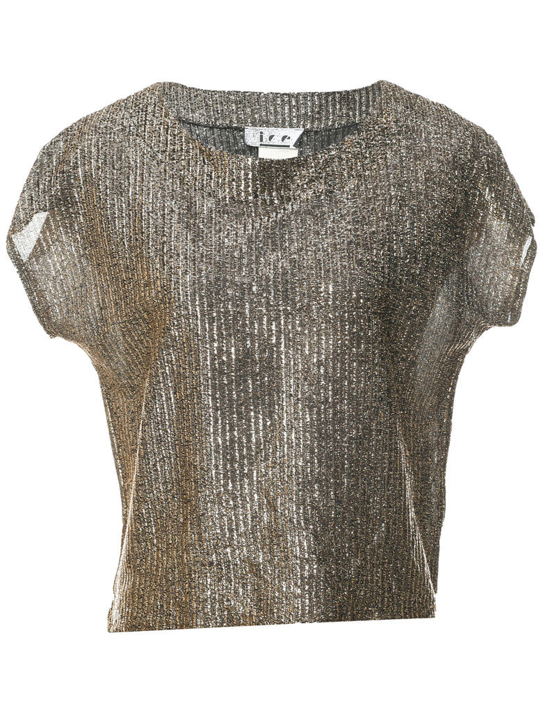 Lurex Gold Evening Top - L