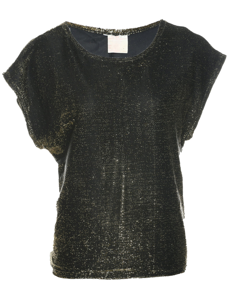 Lurex Gold Evening Top - M