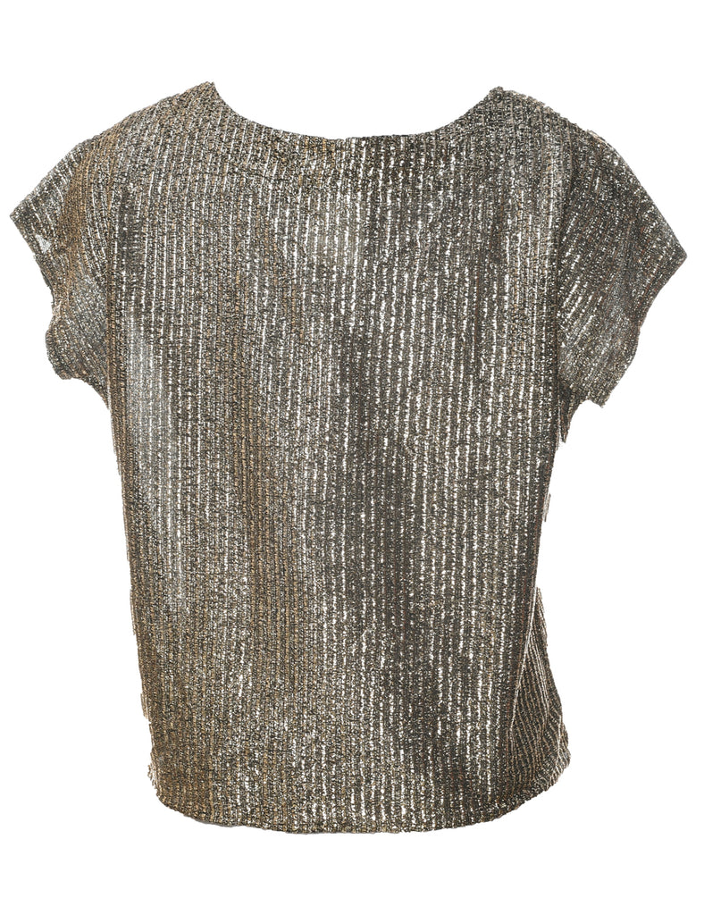 Lurex Gold Evening Top - L