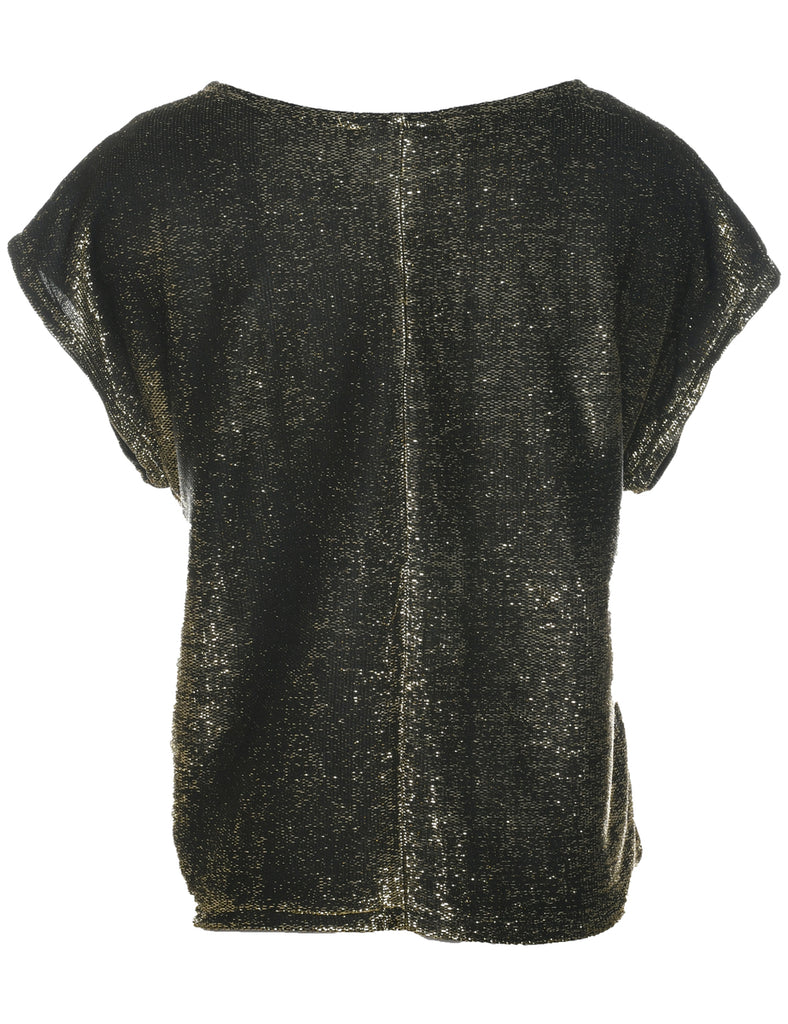 Lurex Gold Evening Top - M