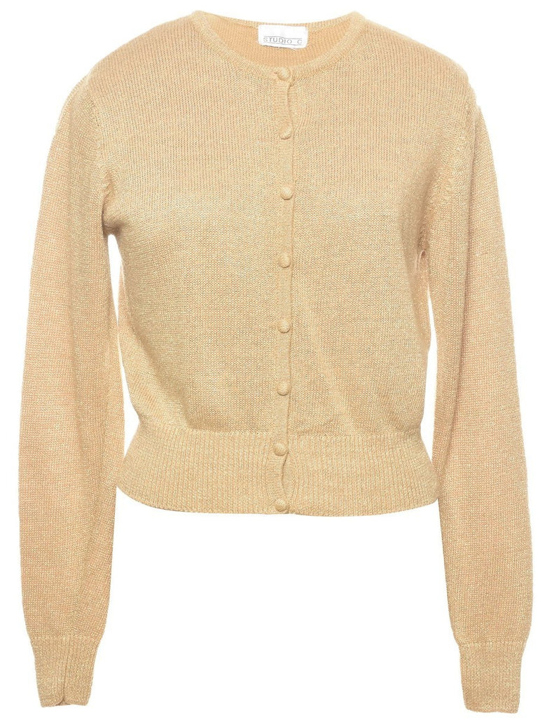 Lurex Thread Pattern Cardigan - M