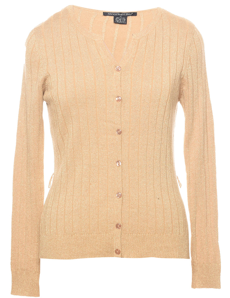 Lurex Thread Pattern Cardigan - M