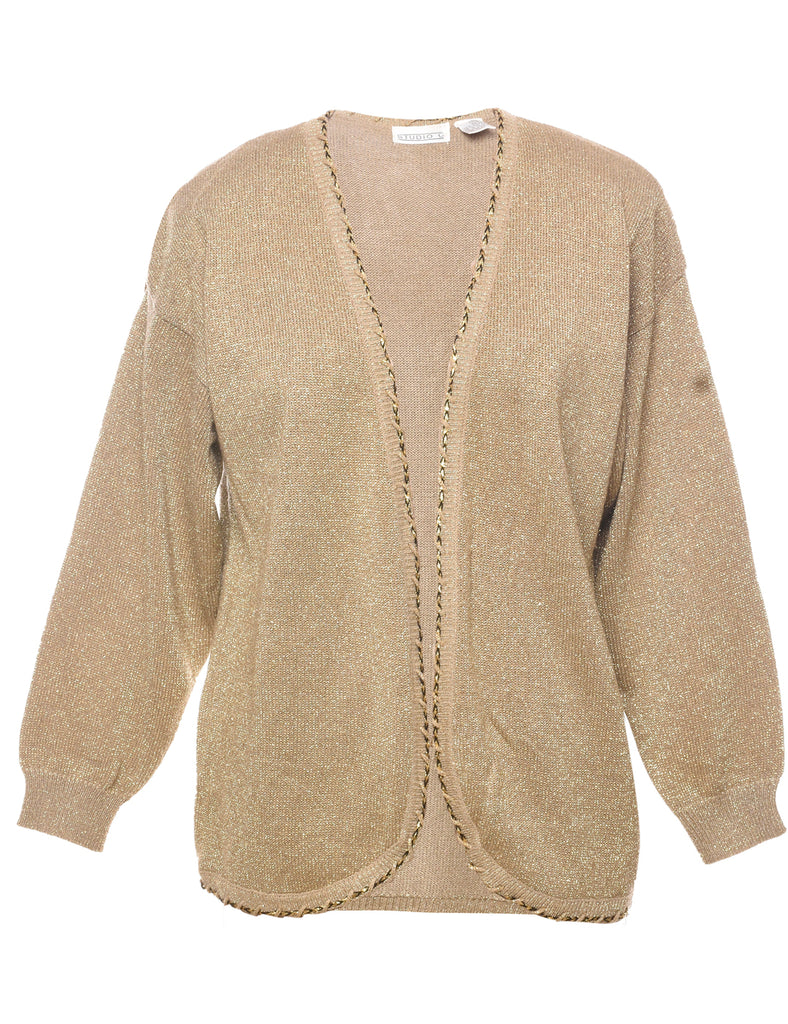 Lurex Thread Pattern Cardigan - S