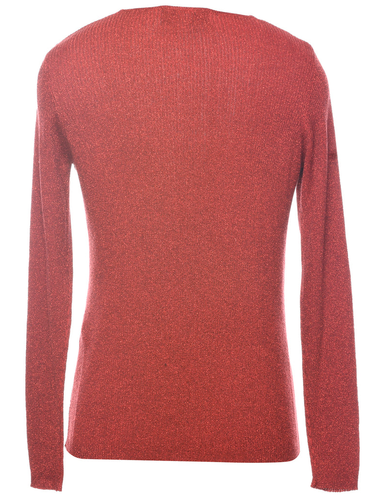 Lurex Thread Pattern Cardigan - S