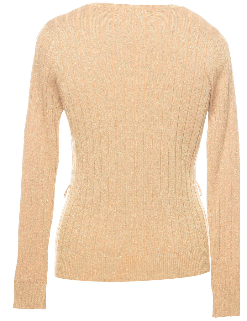 Lurex Thread Pattern Cardigan - M