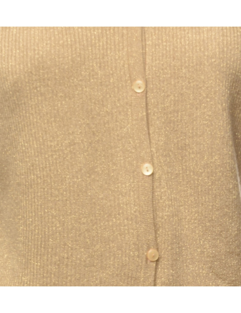 Lurex Thread Pattern Cardigan - L