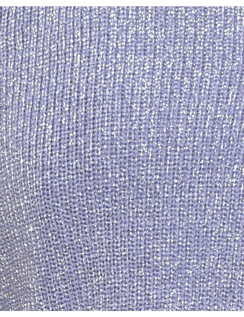 Lurex Thread Pattern Cardigan - L