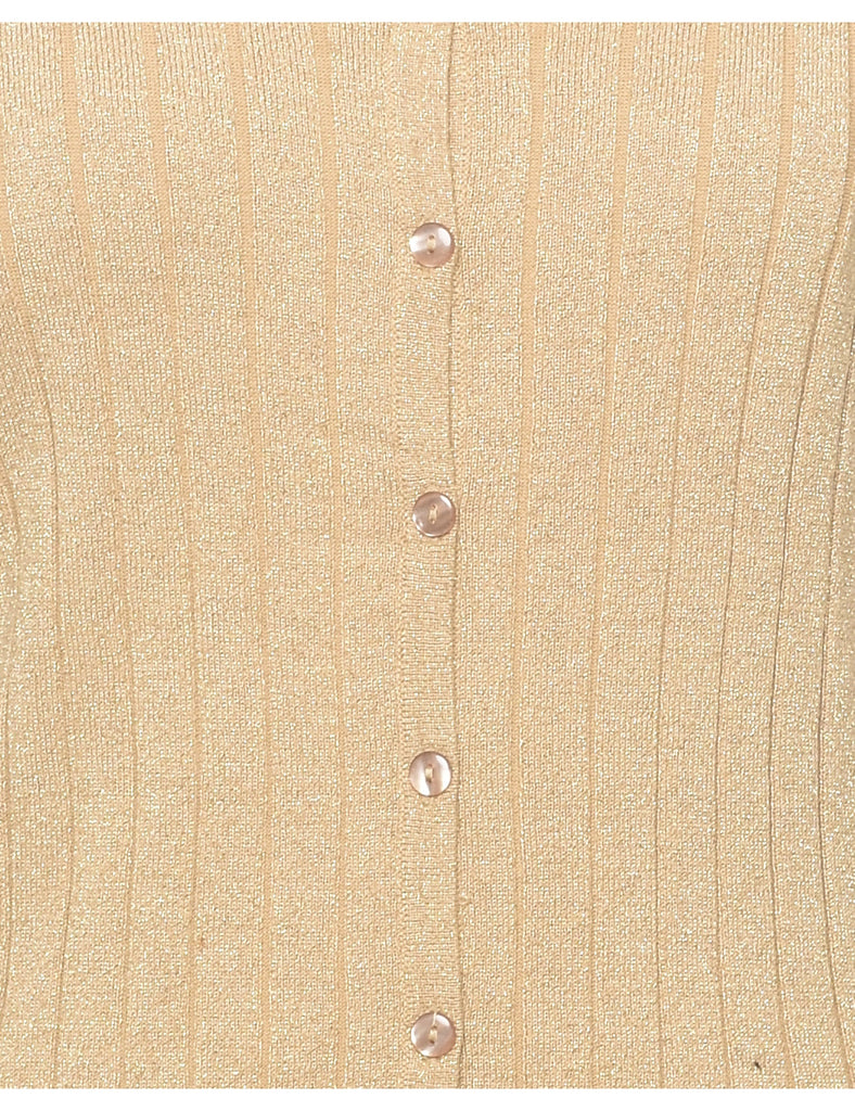 Lurex Thread Pattern Cardigan - M