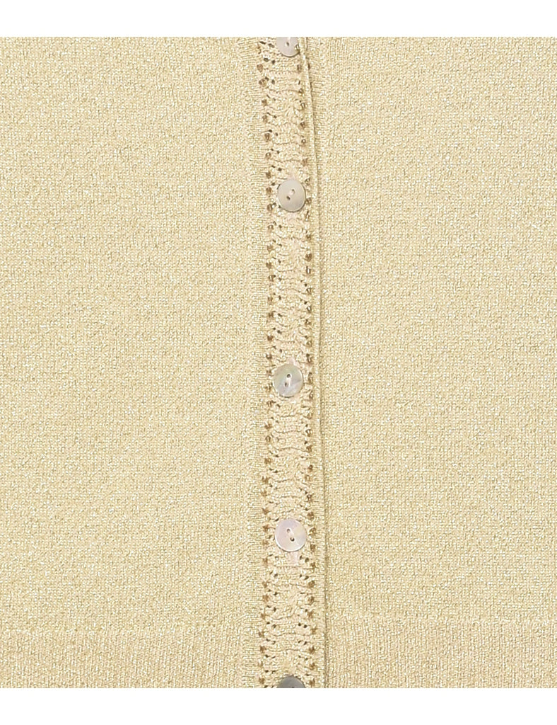 Lurex Thread Pattern Cardigan - S