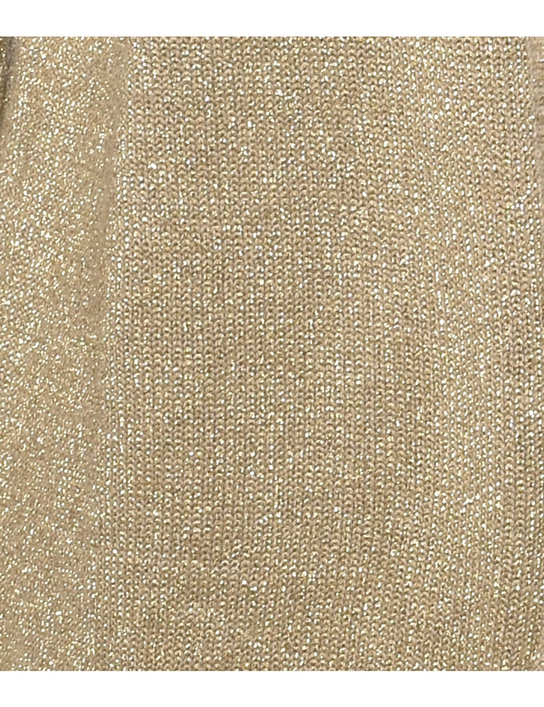 Lurex Thread Pattern Cardigan - S