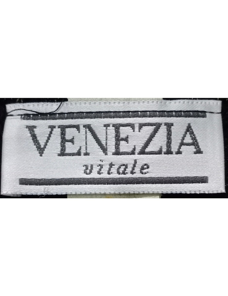 Lurex Thread Pattern Cardigan - L