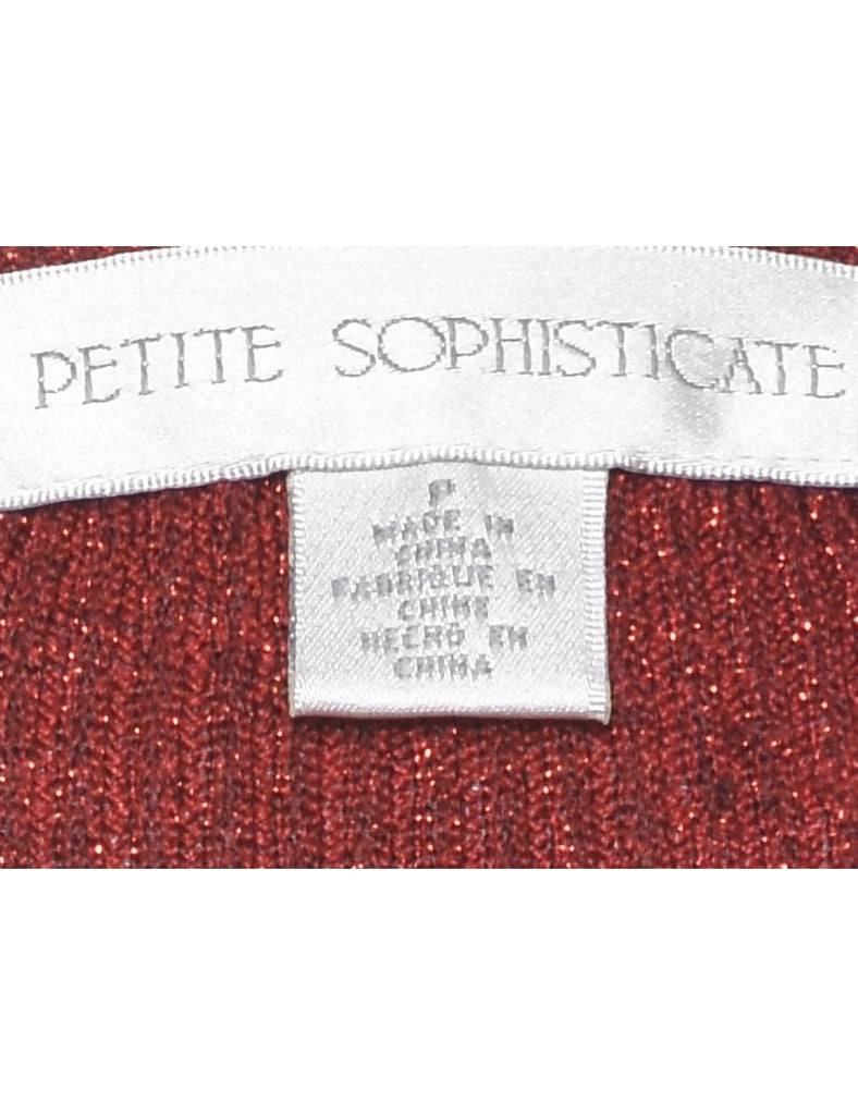 Lurex Thread Pattern Cardigan - S