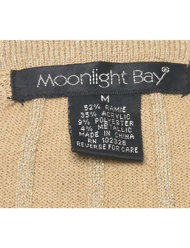 Lurex Thread Pattern Cardigan - M