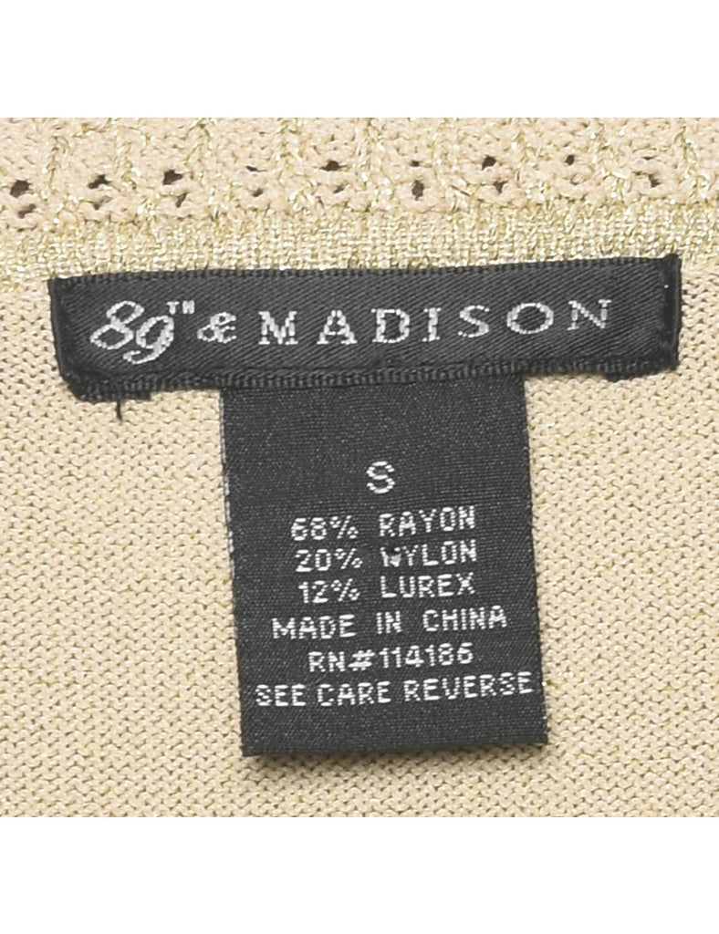 Lurex Thread Pattern Cardigan - S