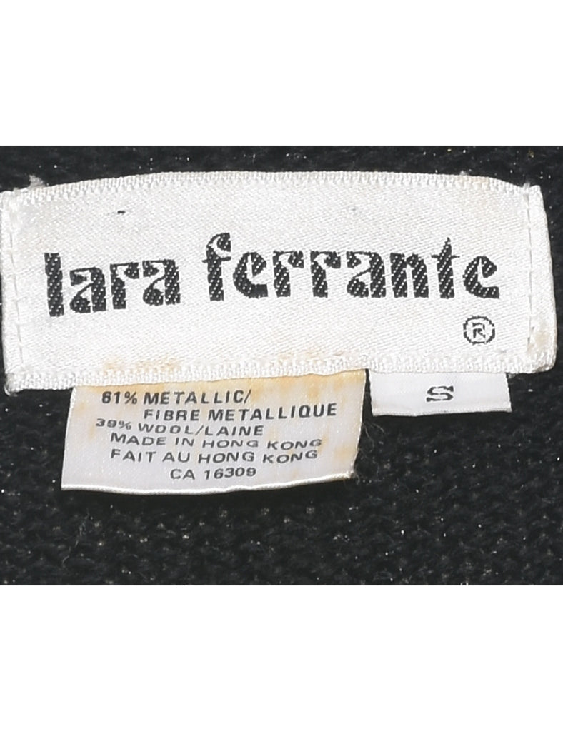 Lurex Thread Pattern Cardigan - S