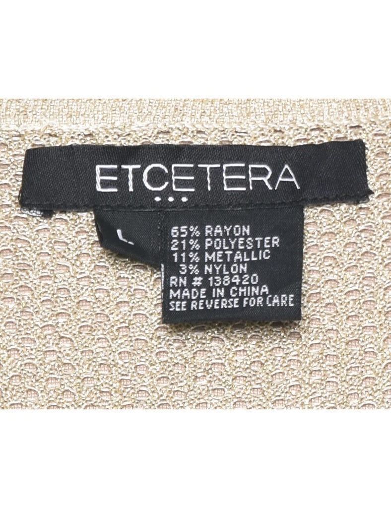 Lurex Thread Pattern Cardigan - L