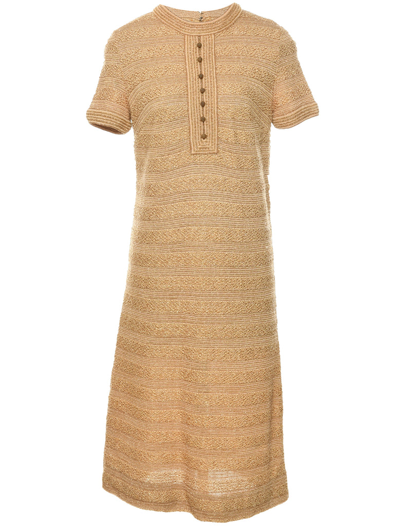 Lurex Thread Pattern Dress - M