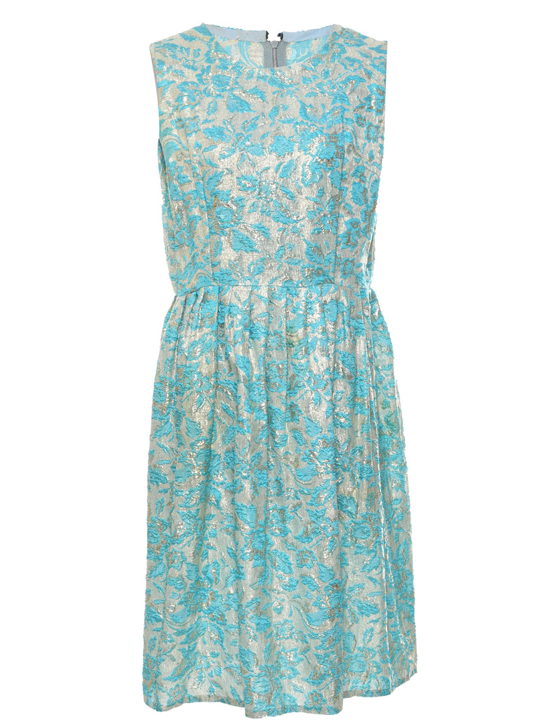 Lurex Thread Pattern Evening Dress - M