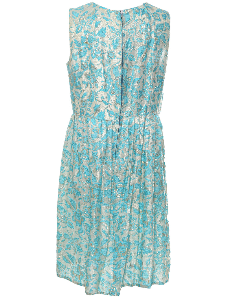 Lurex Thread Pattern Evening Dress - M