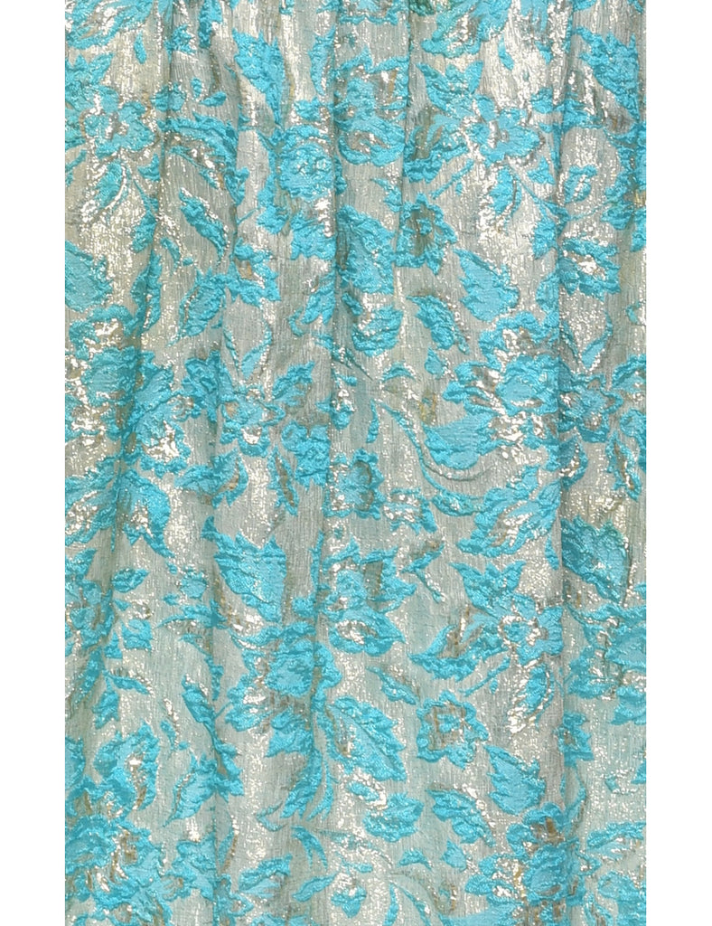 Lurex Thread Pattern Evening Dress - M