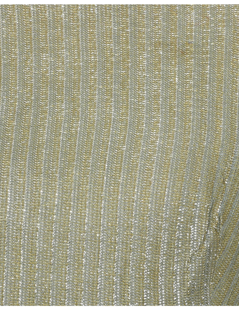 Lurex Thread Pattern Evening Dress - S