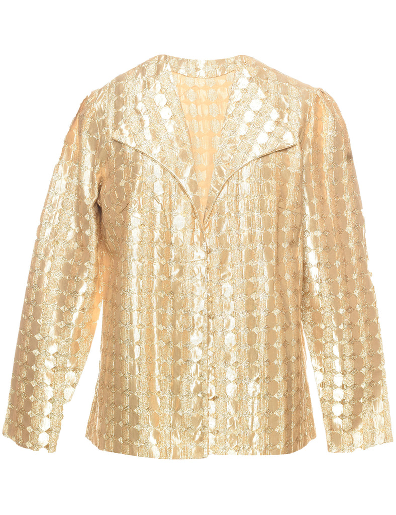 Lurex Thread Pattern Evening Jacket - L