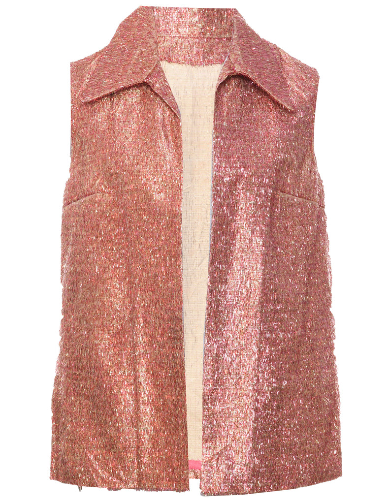 Lurex Thread Pattern Evening Jacket - M