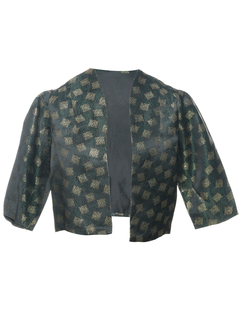 Lurex Thread Pattern Evening Jacket - M