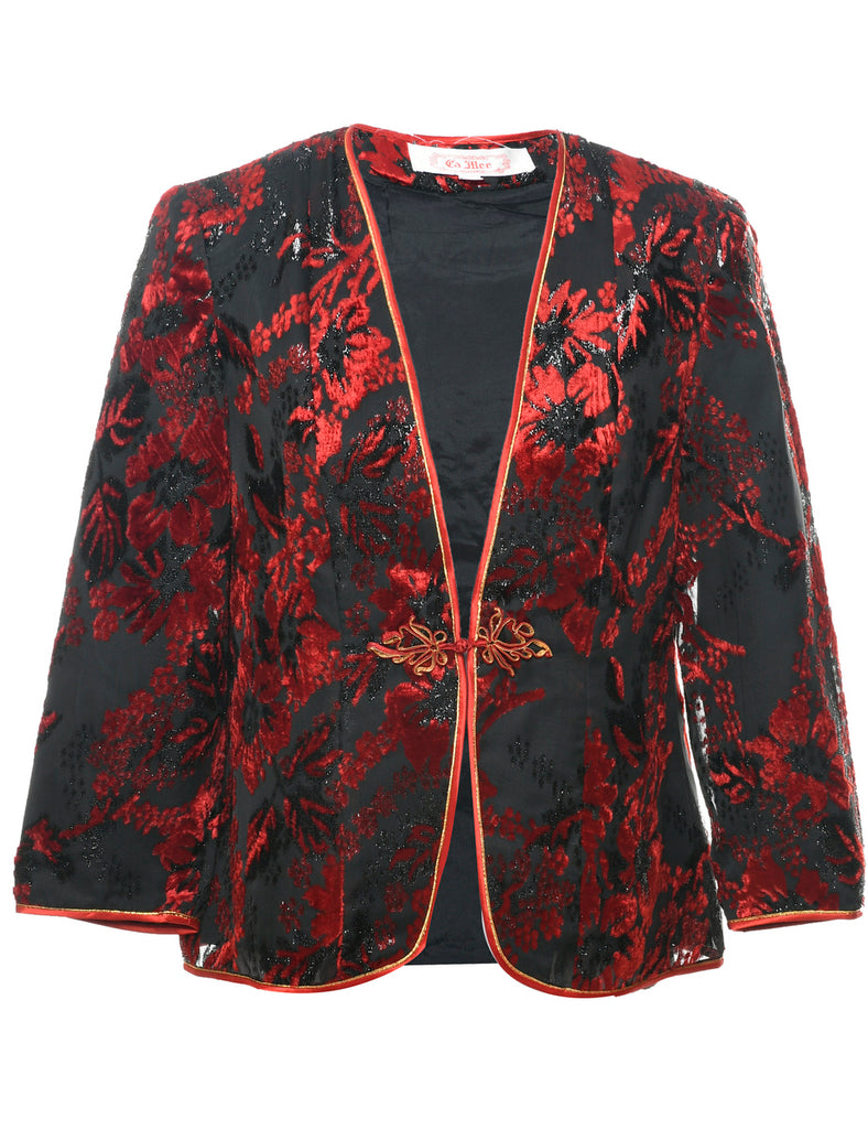 Lurex Thread Pattern Evening Jacket - M