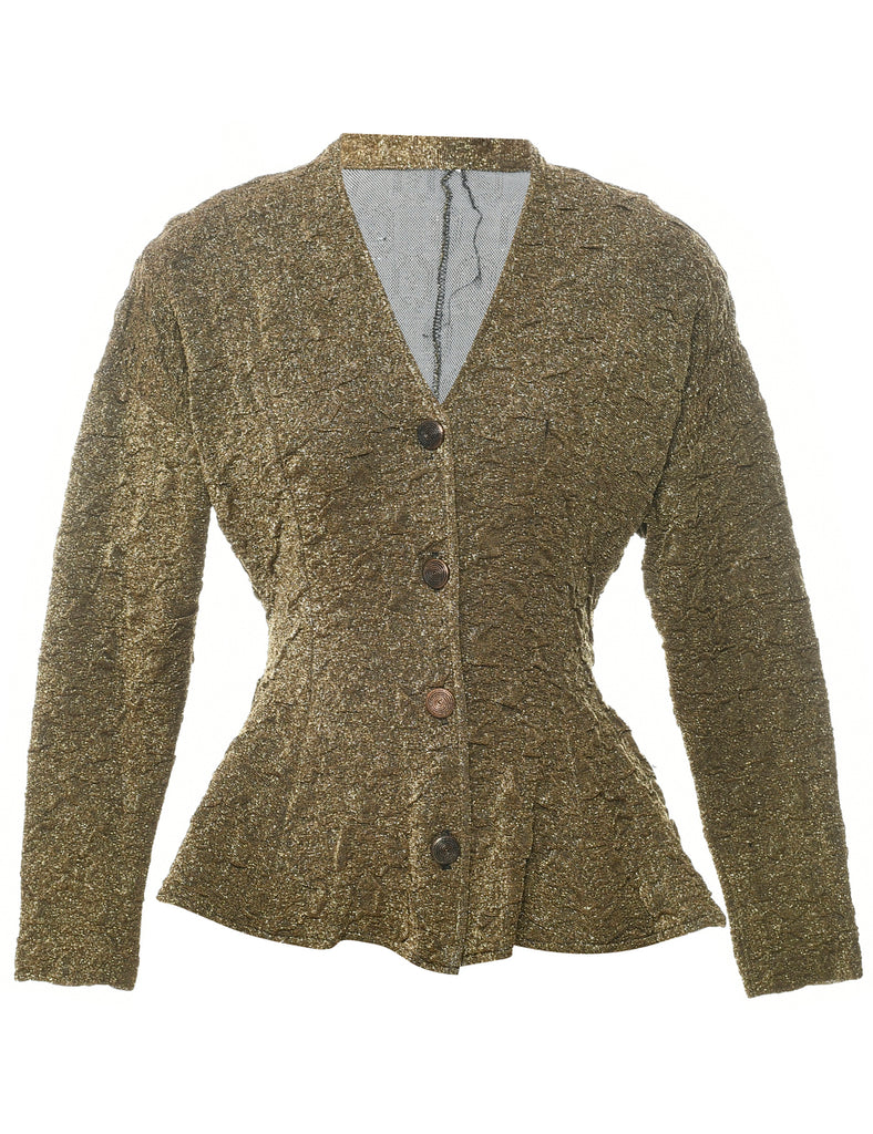 Lurex Thread Pattern Evening Jacket - M