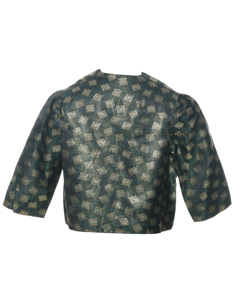 Lurex Thread Pattern Evening Jacket - M