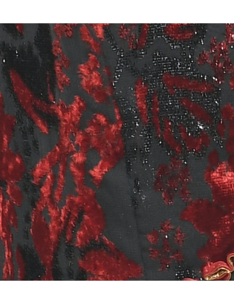 Lurex Thread Pattern Evening Jacket - M