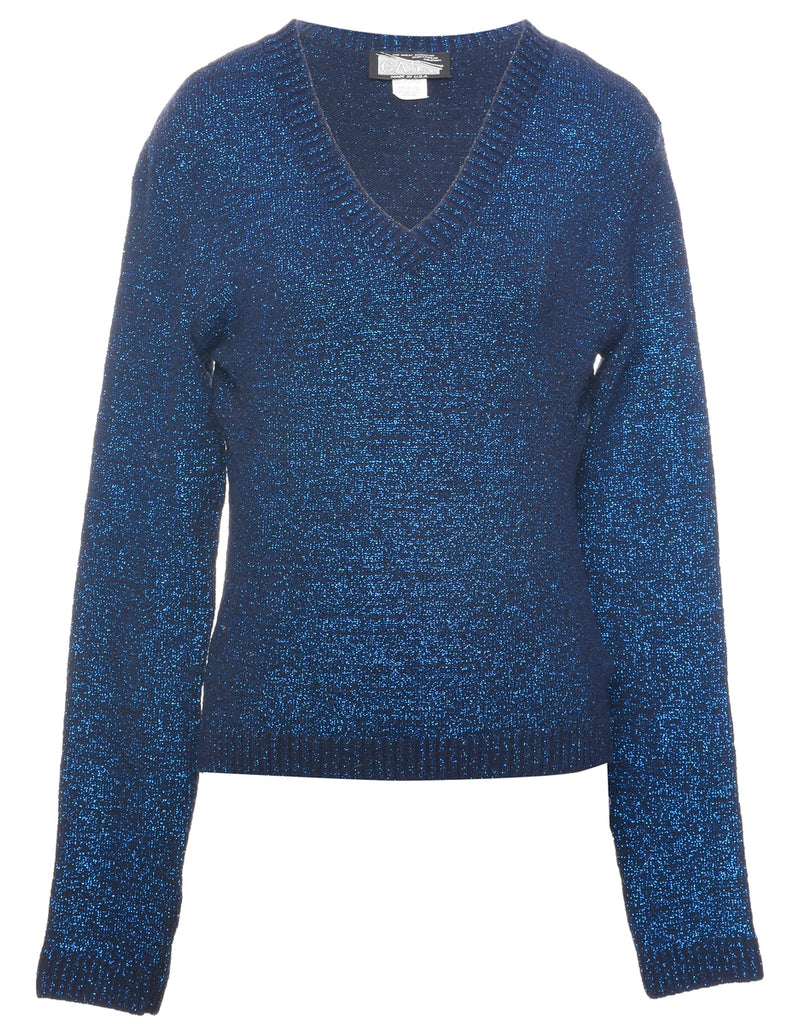 Lurex Thread Pattern Jumper - M