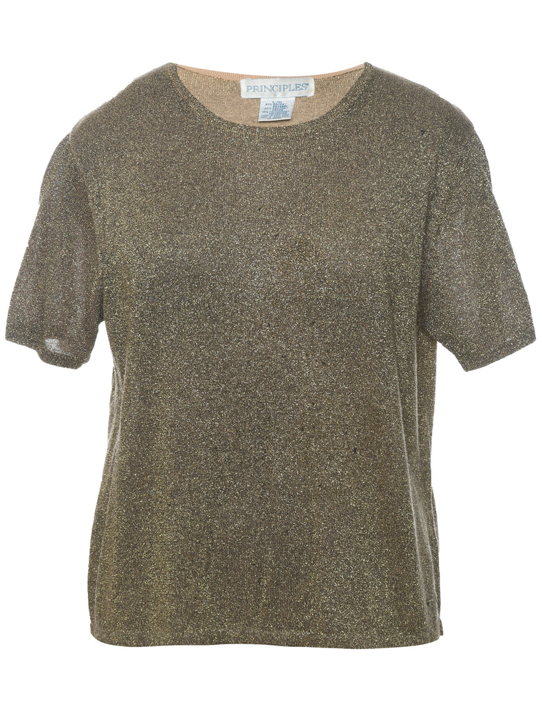 Lurex Thread Pattern Jumper - L