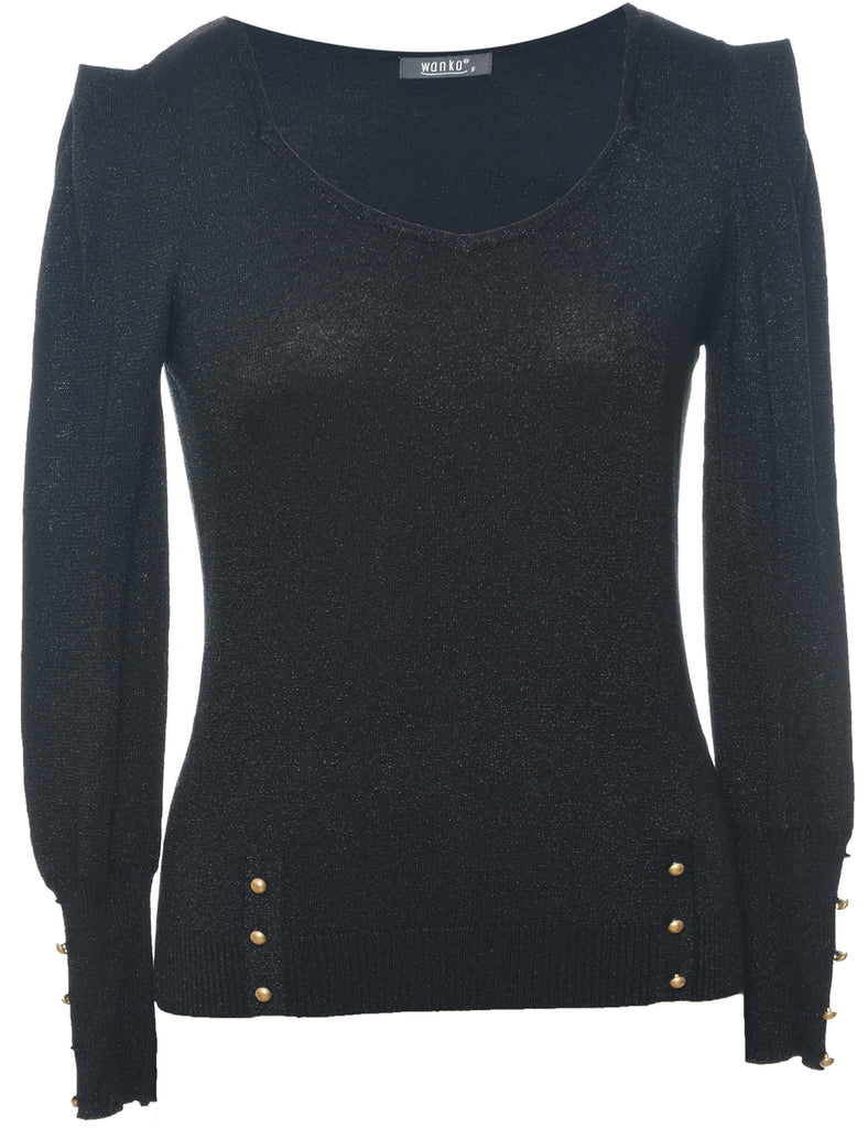Lurex Thread Pattern Jumper - M