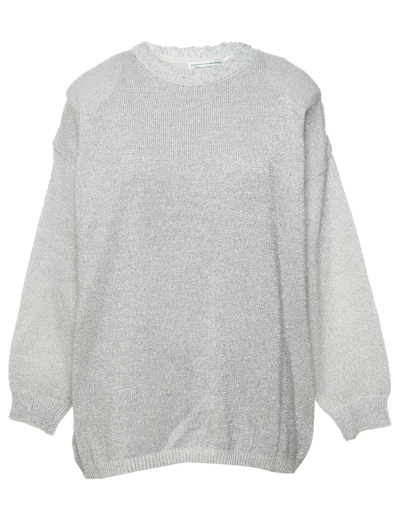 Lurex Thread Pattern Jumper - L