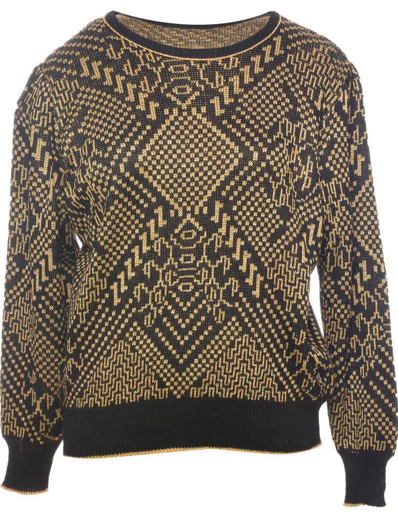 Lurex Thread Pattern Jumper - L
