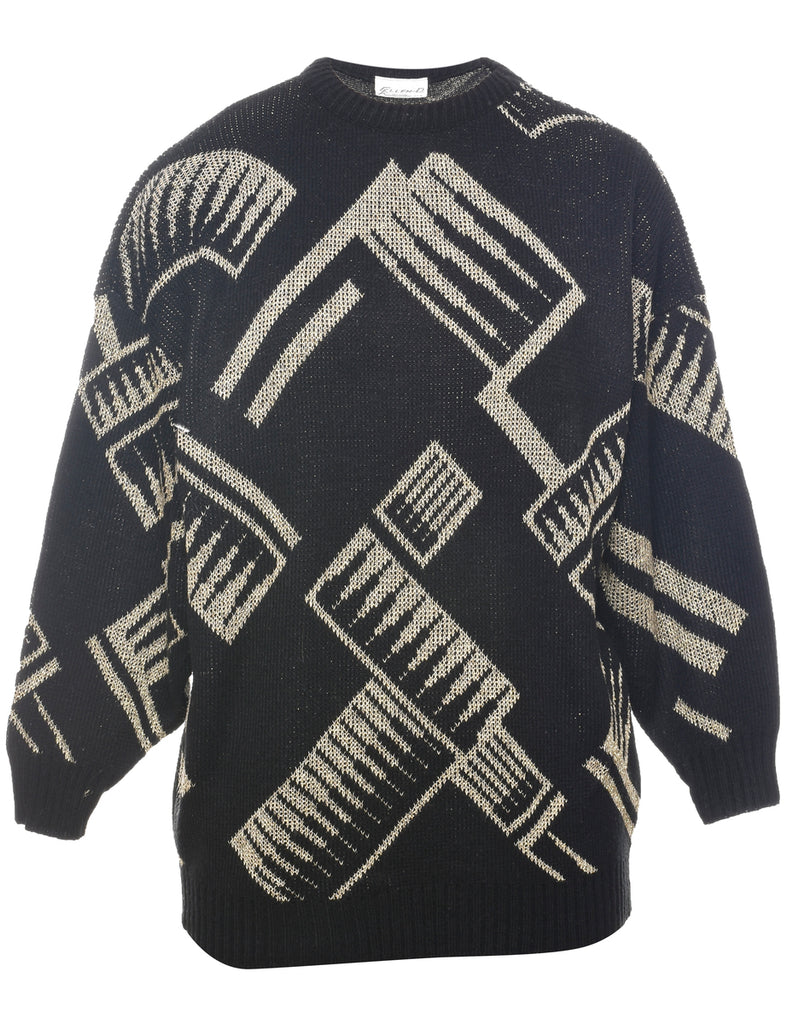 Lurex Thread Pattern Jumper - L