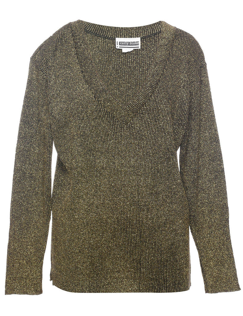 Lurex Thread Pattern Jumper - L