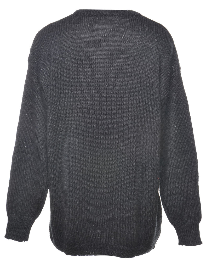 Lurex Thread Pattern Jumper - L