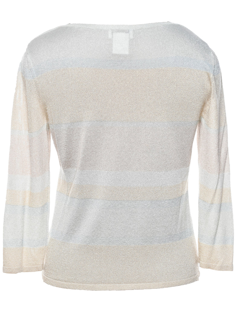 Lurex Thread Pattern Jumper - M