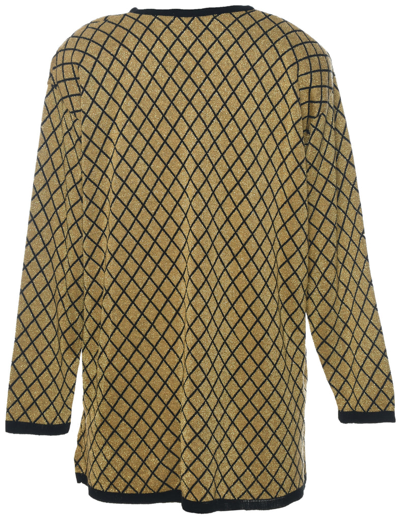 Lurex Thread Pattern Jumper - L